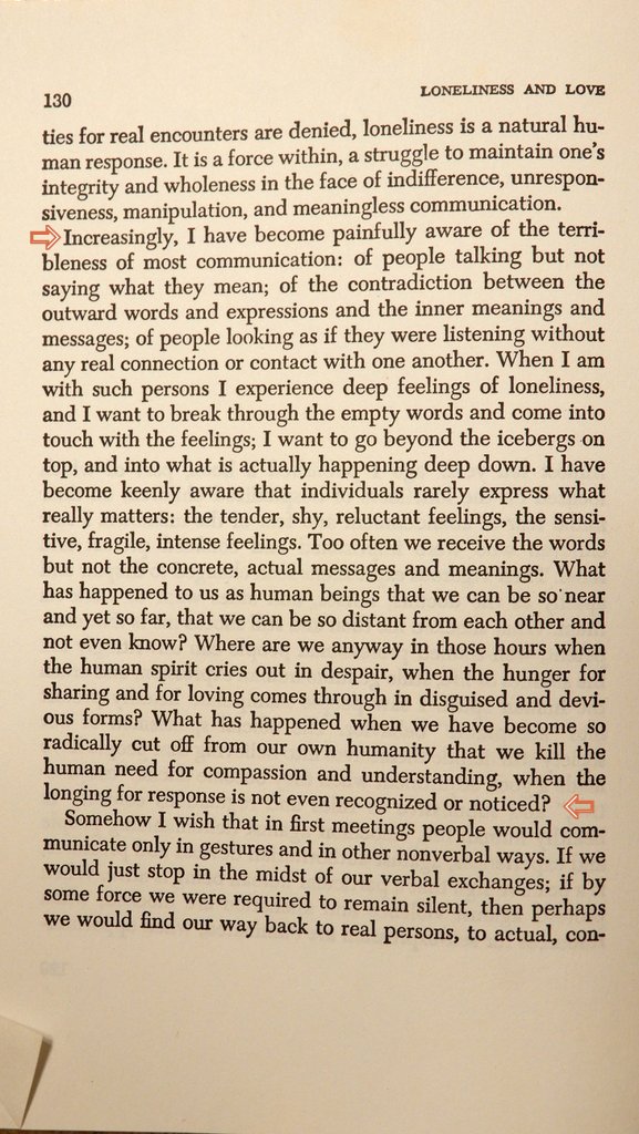 PG, 130 Clark Moustakas; Loneliness and Love 1961